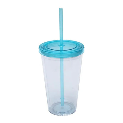 16OZ Classic Transparent Insulated Double Wall Tumbler Cup