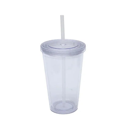 16OZ Classic Transparent Insulated Double Wall Tumbler Cup