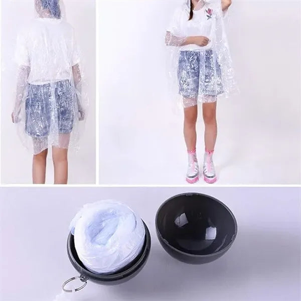 Portable Rain Disposable Raincoats With Hood Ball