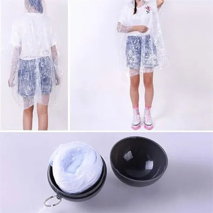 Portable Rain Disposable Raincoats With Hood Ball
