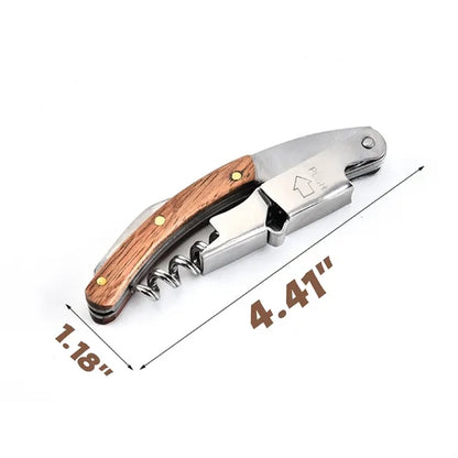 Corkscrew Wine Bottle Opener Cap Remover With Leather Pouch