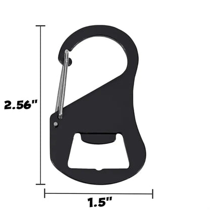 Customizable Aluminum Bottle 0pener With Carabiner