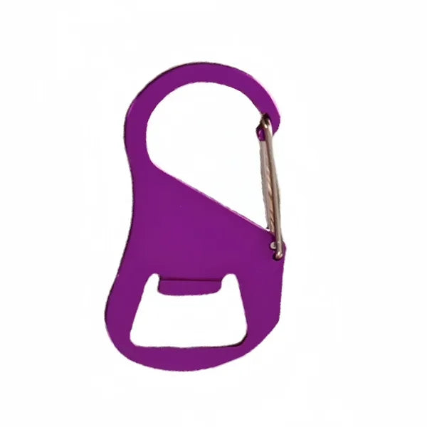 Customizable Aluminum Bottle 0pener With Carabiner