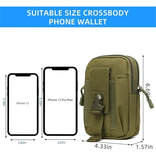 Tactical Waist Belt Bag Molle Edc Pouch Tool Organizer
