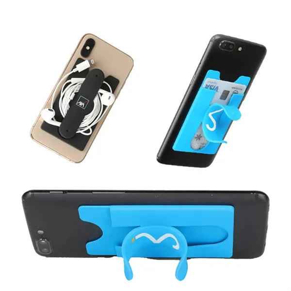 U-Shaped Silicone Phone Card Holder