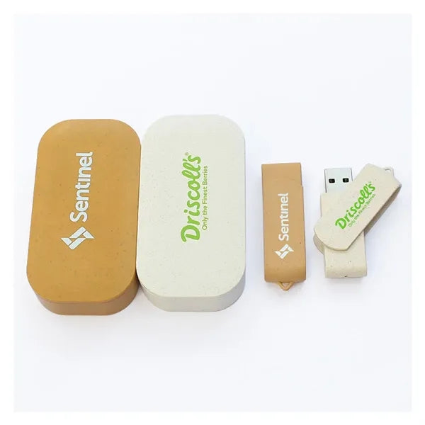 Eco-Friendly Wheat Straw Biodegradable Box USB Flash Drive