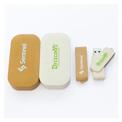 Eco-Friendly Wheat Straw Biodegradable Box USB Flash Drive