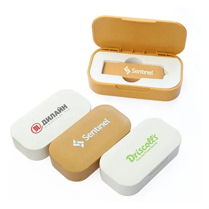 Eco-Friendly Wheat Straw Biodegradable Box USB Flash Drive