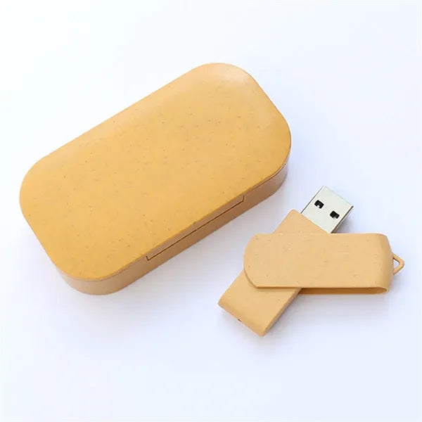 Eco-Friendly Wheat Straw Biodegradable Box USB Flash Drive