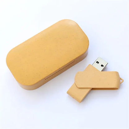 Eco-Friendly Wheat Straw Biodegradable Box USB Flash Drive