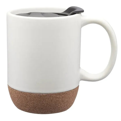 Classic Barista 13 Oz. Cork Bottom Ceramic Mugs
