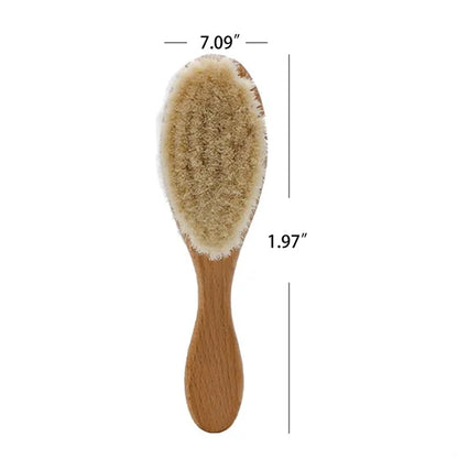 Multifunction Natural Soft Goat Hair Wooden Handle Babybrush