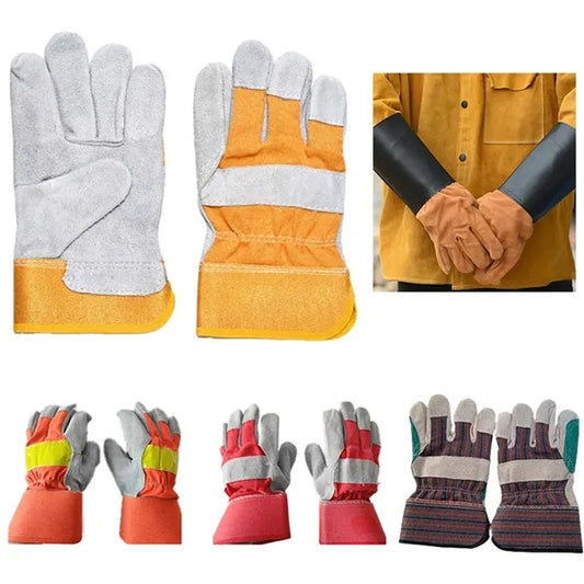 Suede Cowhide Safety Work Gloves