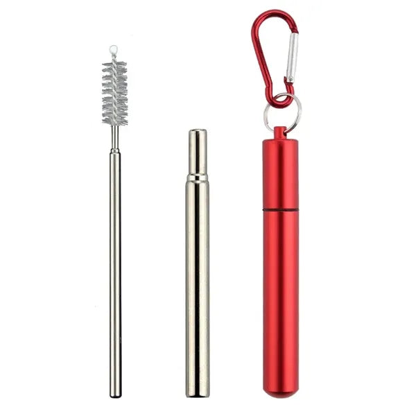 Collapsible Portable Metal Straw kit