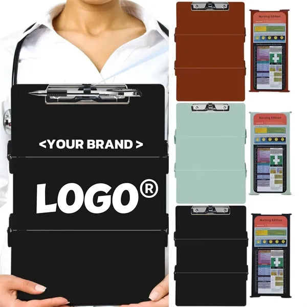 Foldable Nursing Clipboard 3 Layer Nurse Edition Cheat Sheet