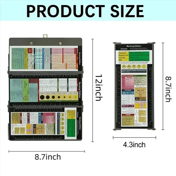 Foldable Nursing Clipboard 3 Layer Nurse Edition Cheat Sheet