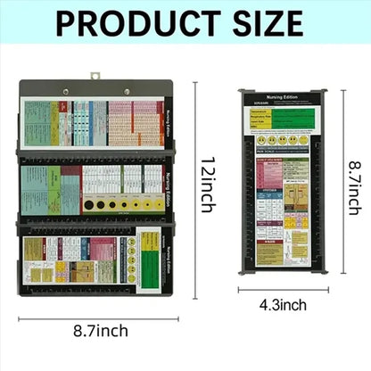 Foldable Nursing Clipboard 3 Layer Nurse Edition Cheat Sheet