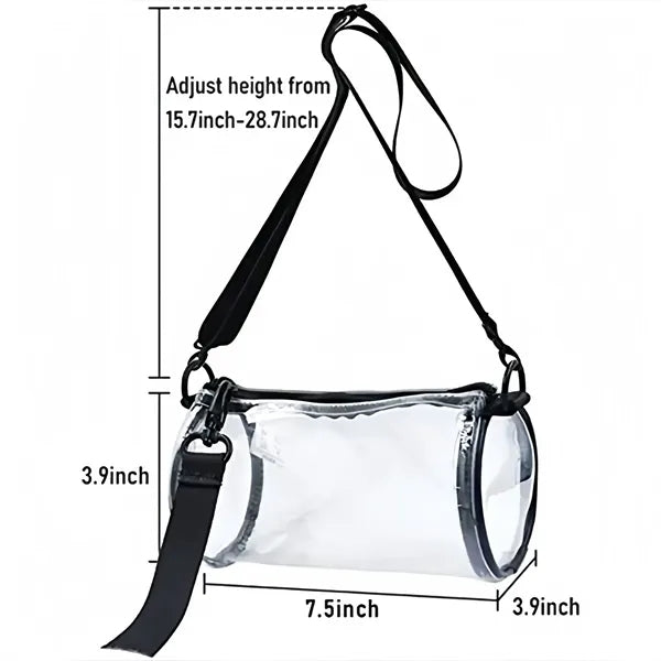 Women Personalized Travel PVC Clear Crossbody Purse Bags