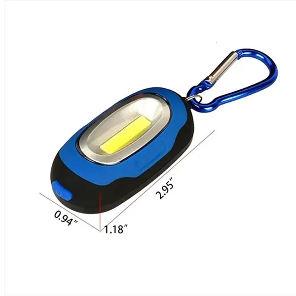 Portable Mini COB Keychain Light Flashlight with Carabiner