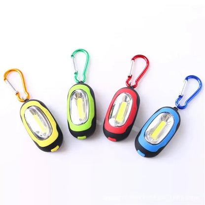 Portable Mini COB Keychain Light Flashlight with Carabiner