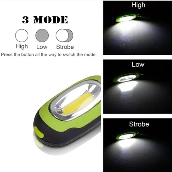Portable Mini COB Keychain Light Flashlight with Carabiner