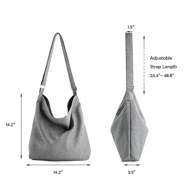 Large Size Canvas Shoulder Bag