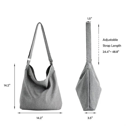 Large Size Canvas Shoulder Bag