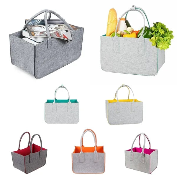 Foldable Felt Tote Bags for Shopping