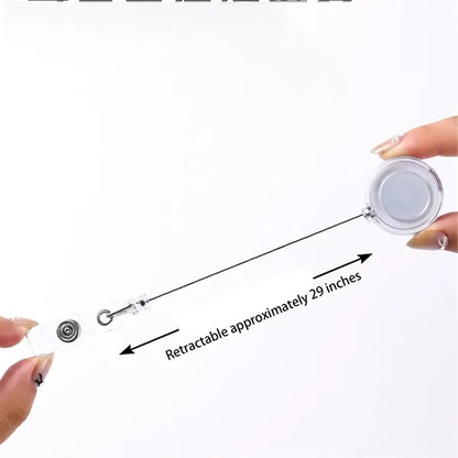 Translucent Retractable Back Buckle Badge Clip Reel Wheel