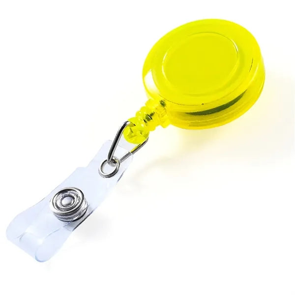 Translucent Retractable Back Buckle Badge Clip Reel Wheel
