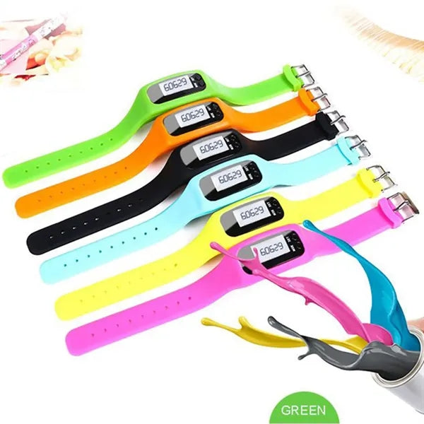 Customized Silicone Electronic Watch Bracelet Pedometer