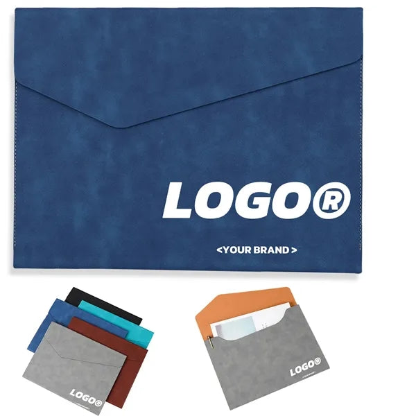 Business PU Leather Document Bag Archive Data File Storage