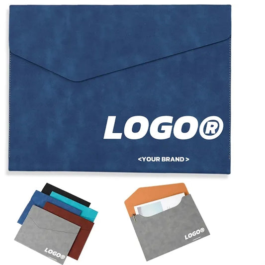 Business PU Leather Document Bag Archive Data File Storage
