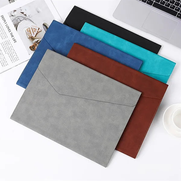 Business PU Leather Document Bag Archive Data File Storage