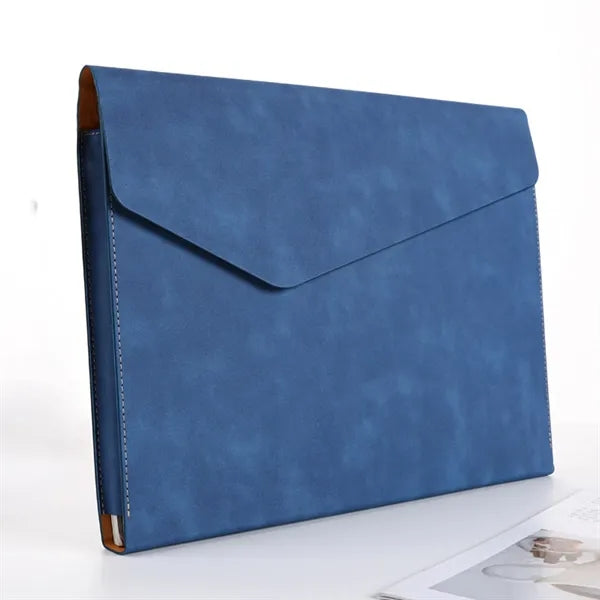Business PU Leather Document Bag Archive Data File Storage