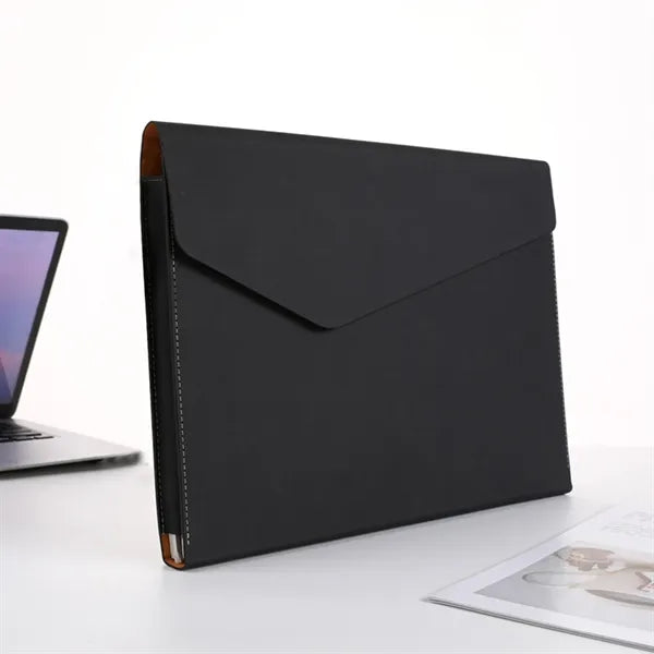 Business PU Leather Document Bag Archive Data File Storage