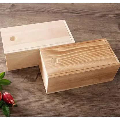 Vintage Keepsake Storage Wooden Gift Box With Slide Lid