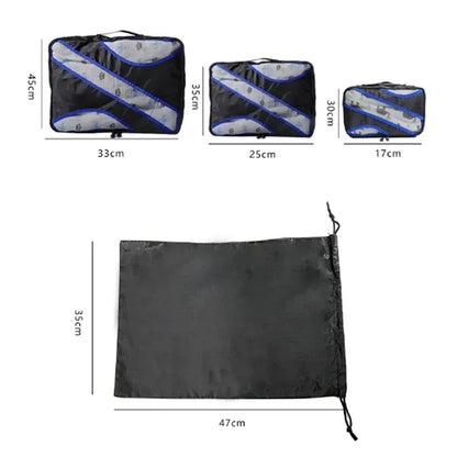 Custom 4 Set Durable Travel Luggage Packing Organizers