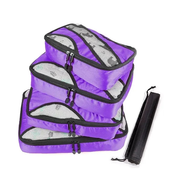 Custom 4 Set Durable Travel Luggage Packing Organizers