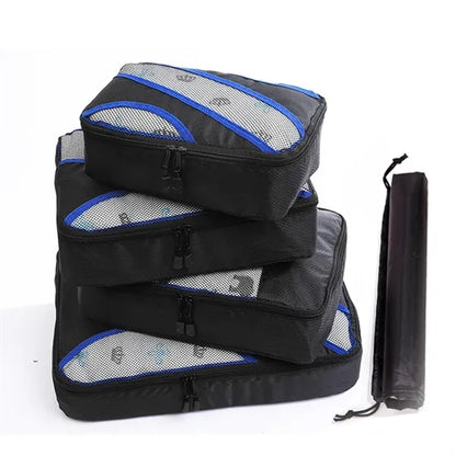 Custom 4 Set Durable Travel Luggage Packing Organizers