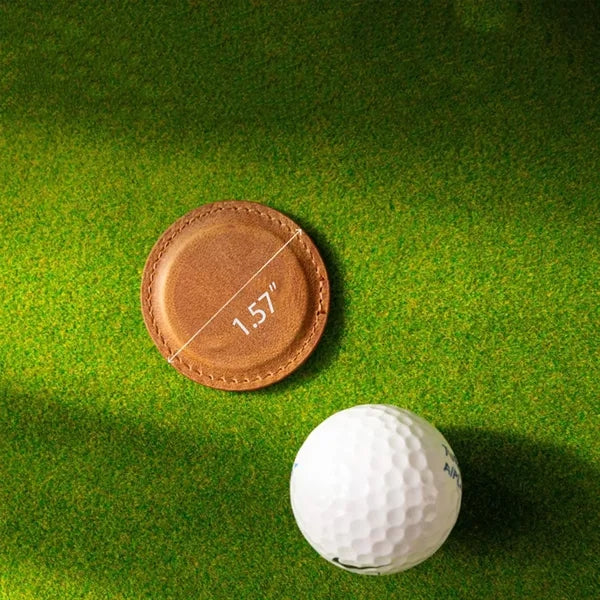 Personalized Leather Golf Ball Markers Unique Customizable