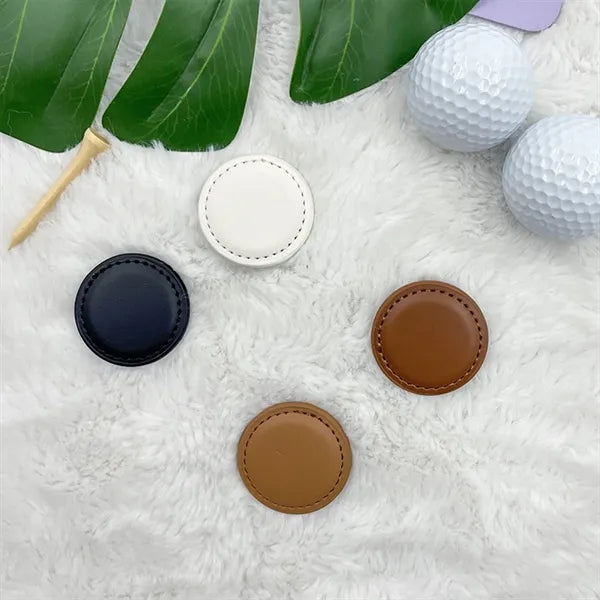 Personalized Leather Golf Ball Markers Unique Customizable