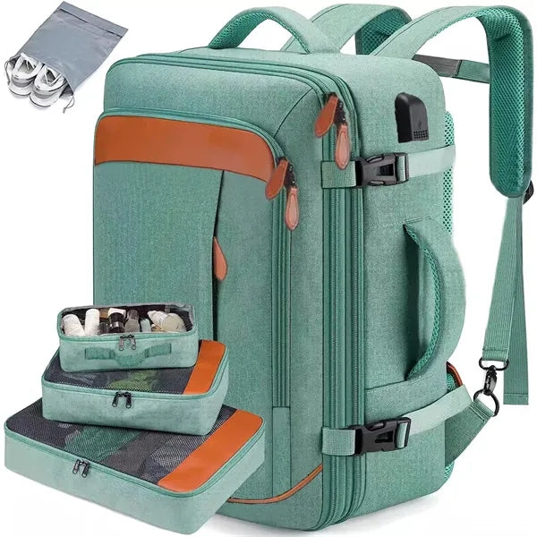 40L Airline Approved Travel Backpacks with 3 Packing Cubes