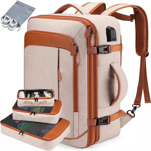 40L Airline Approved Travel Backpacks with 3 Packing Cubes