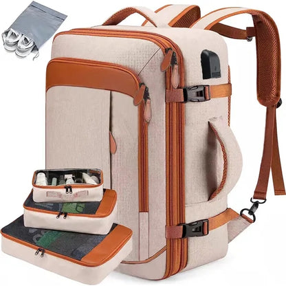40L Airline Approved Travel Backpacks with 3 Packing Cubes