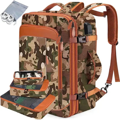 40L Airline Approved Travel Backpacks with 3 Packing Cubes