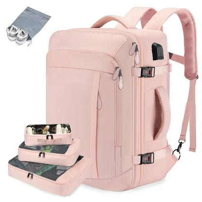 40L Airline Approved Travel Backpacks with 3 Packing Cubes