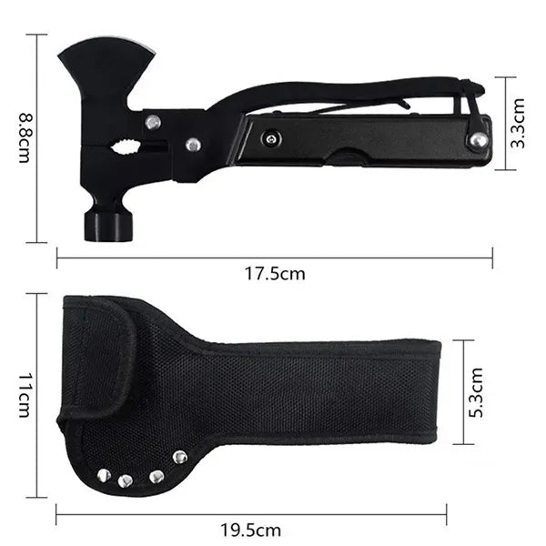 16 in 1 Outdoor Hatchet Multitool Portable Survival Hammer