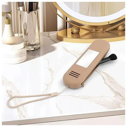 Silicone Portable Makeup Brush Organizer Cosmetic Mirror