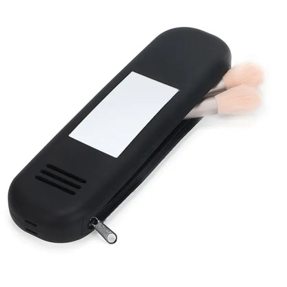 Silicone Portable Makeup Brush Organizer Cosmetic Mirror